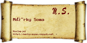 Márky Soma névjegykártya